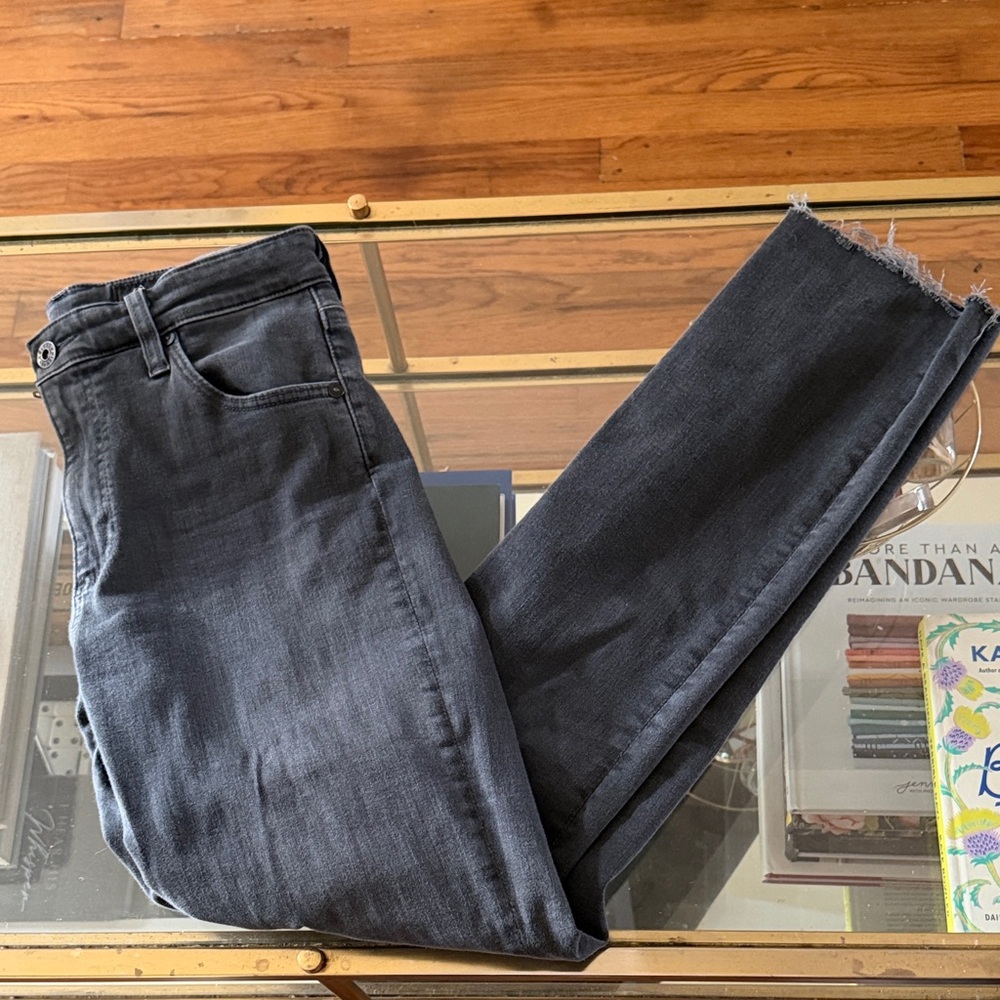AG Mari crop high-rise straight leg jean